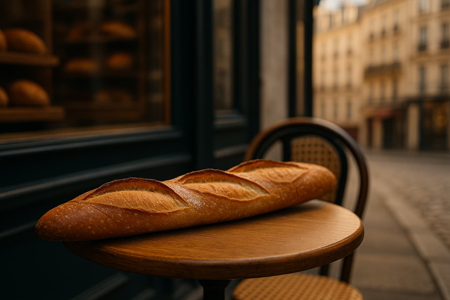Baguette francesa en panadería parisina – Cultura francesa – Edukmi