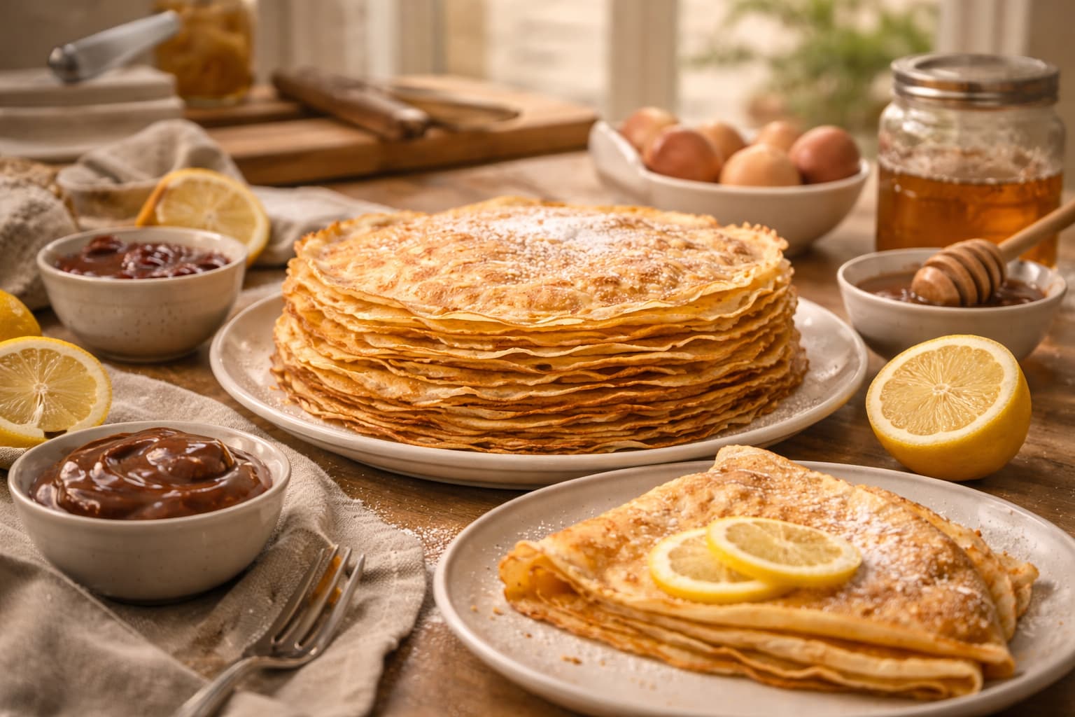 Crêpes francesas de la Chandeleur en un desayuno tradicional – Tradición francesa – Edukmi